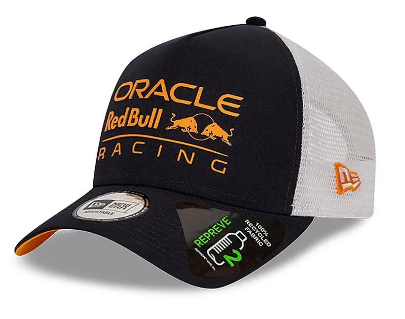 cap New Era Eframe Sustainable Repreve Trucker F1 Red Bull - Navy/Orange - men´s