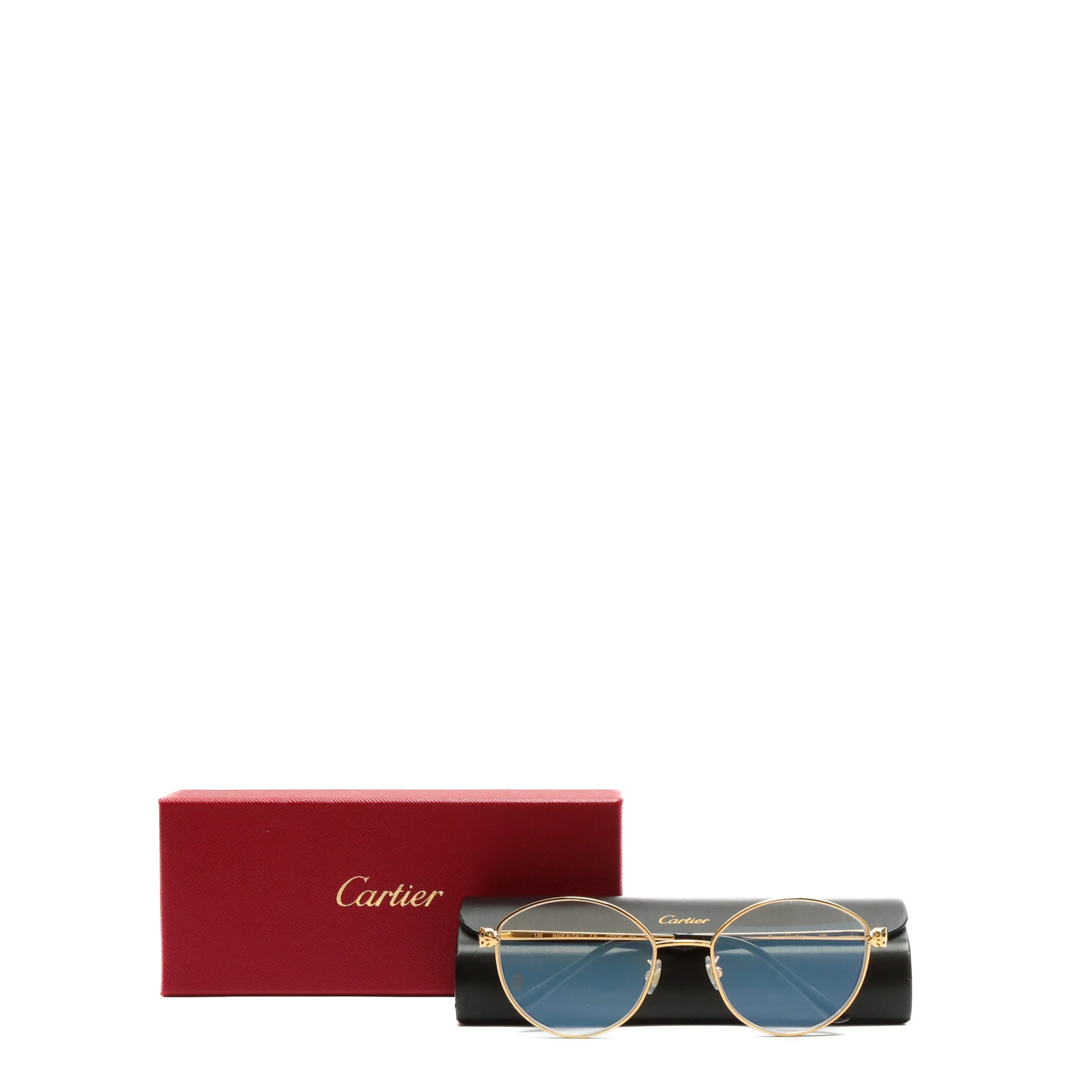 CARTIER Panthere Gold Rim Eyeglasses