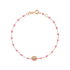 Child Madone Charm Classic Gigi Pink bracelet, Rose Gold, 5.9