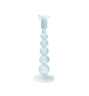 Cloudy Glass Candle Holder