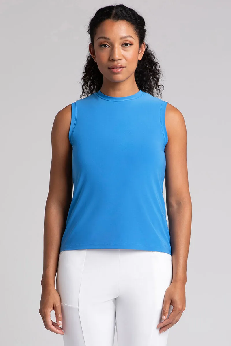 Crew Neck Slim Tank | Marine