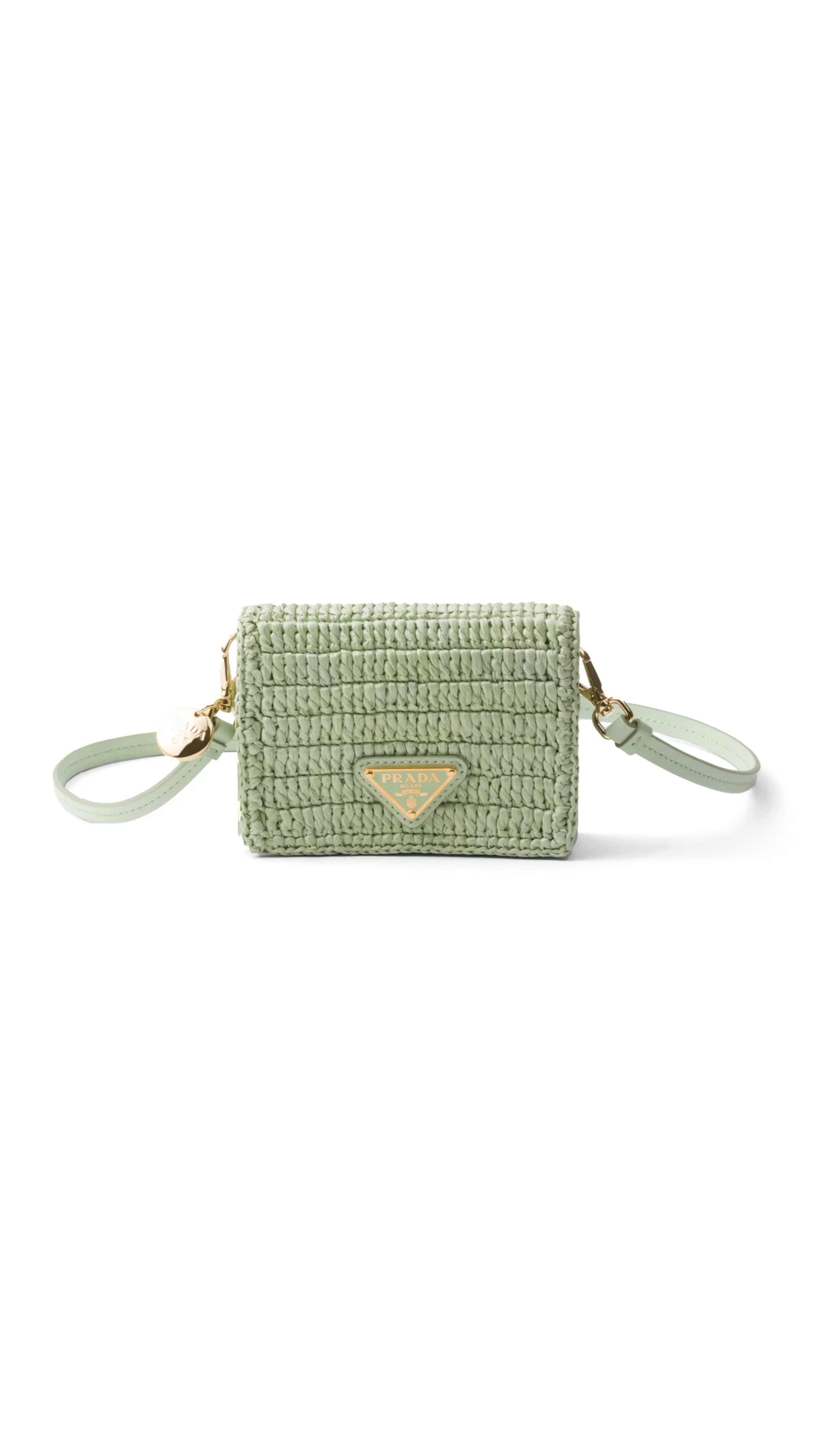 Crochet Card Holder with Shoulder Strap - Aqua