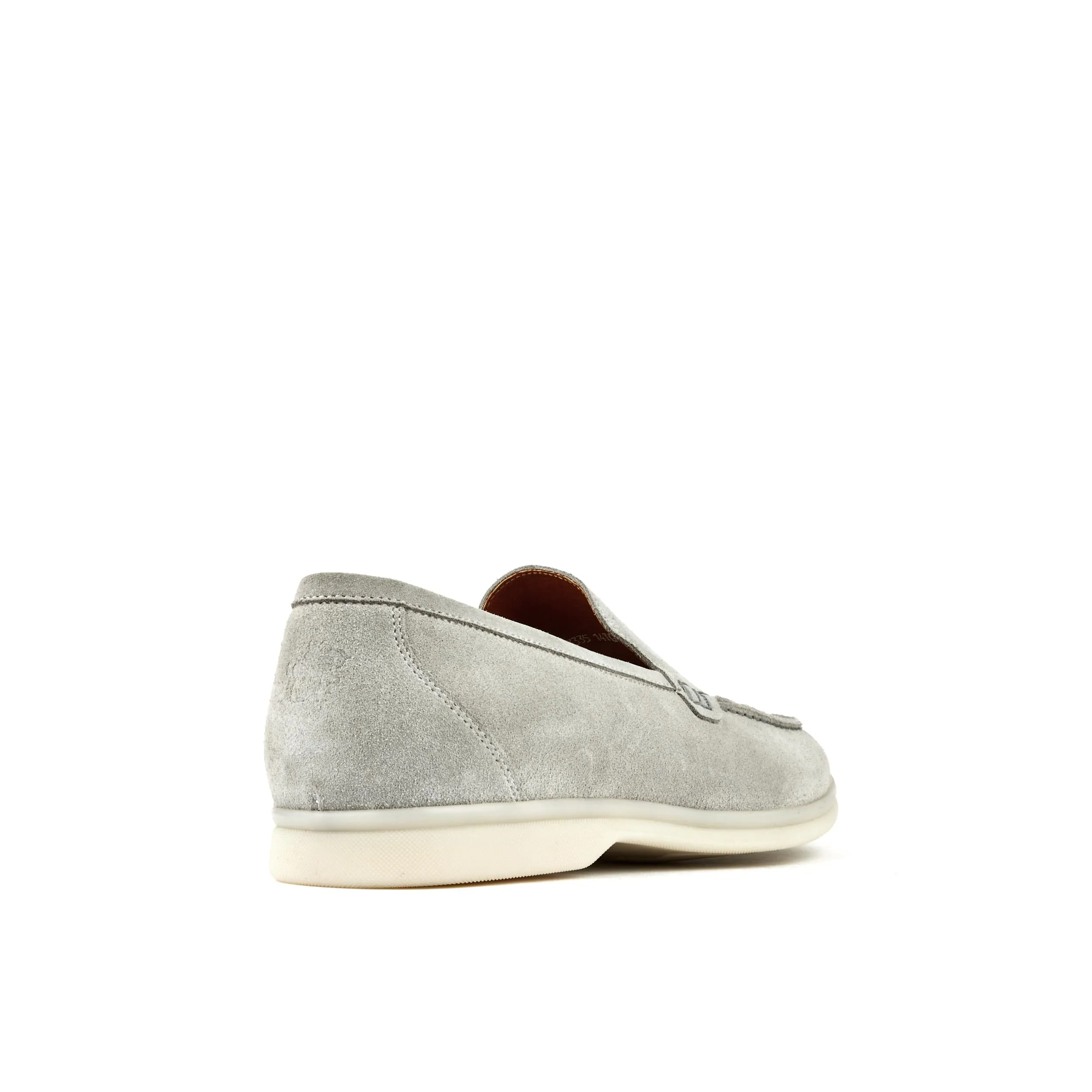 CRUISE GREY - Men's almond toe leather slip on in grey suede