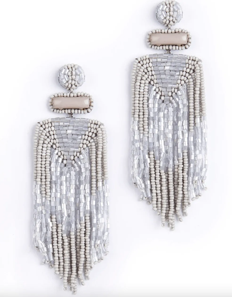 Deepa Gurnani Jody Earrings in Light Grey