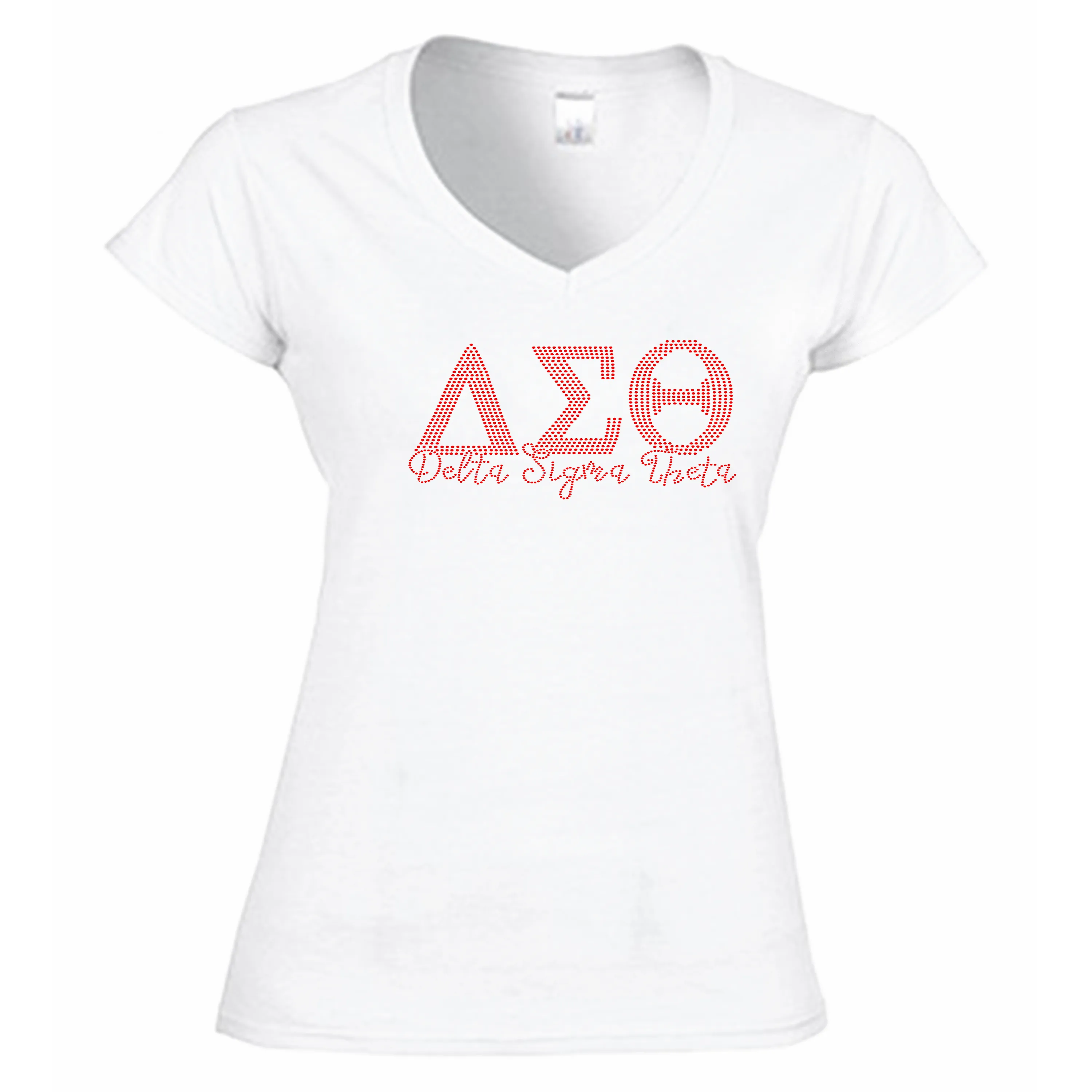 Delta Sigma Theta Rhinestone Greek Letters T-Shirt