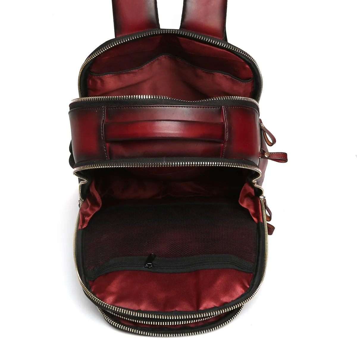 Diamond Stitched Backpack Wine Leather By Brune & Bareskin