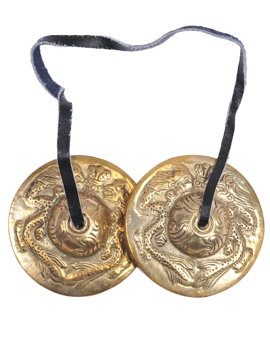 Double Dragon Finger Cymbals Tibetan Tingsha