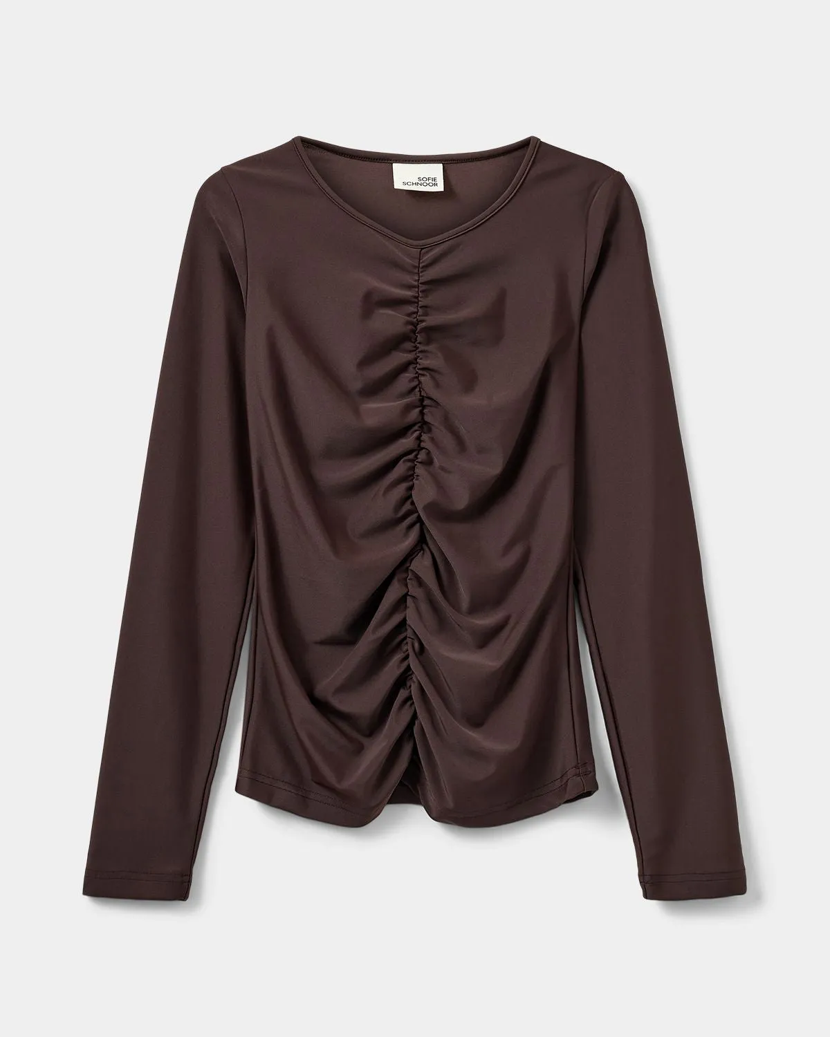 EBELLSY T-SHIRT LONG SLEEVE - Brown Fudge