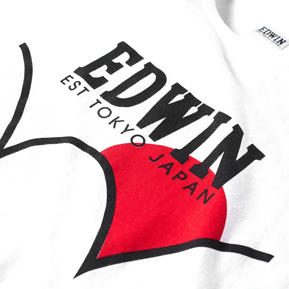 Edwin Red Dot Logo 1 TeeWhite