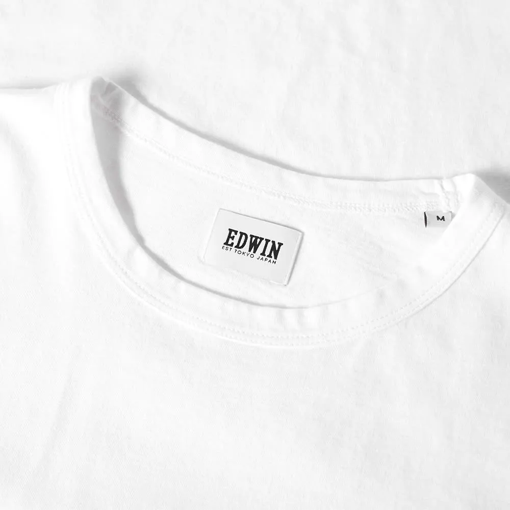 Edwin Red Dot Logo 2 TeeWhite