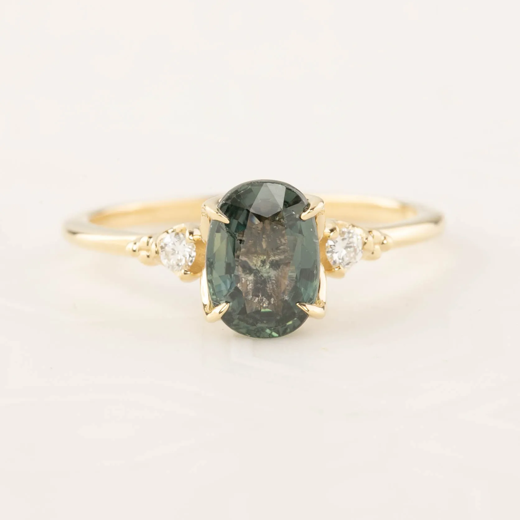 Estel Ring - 1.72ct Peacock Green Sapphire (One of a kind)