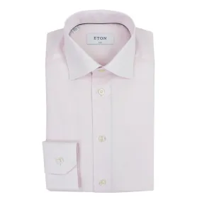 Eton - Slim Fit Patterned Shirt in Pink & Red