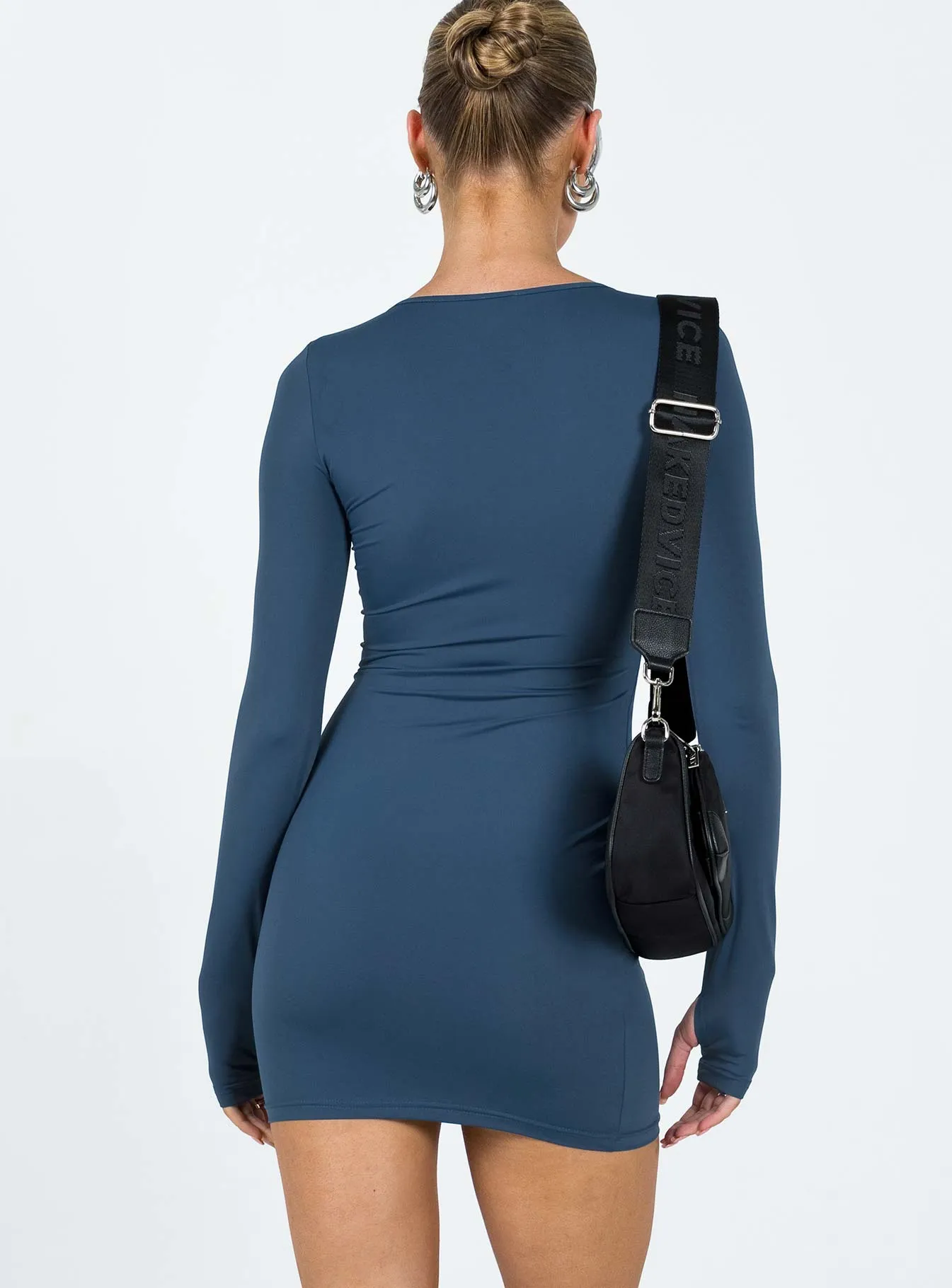 Farro Long Sleeve Mini Dress Navy