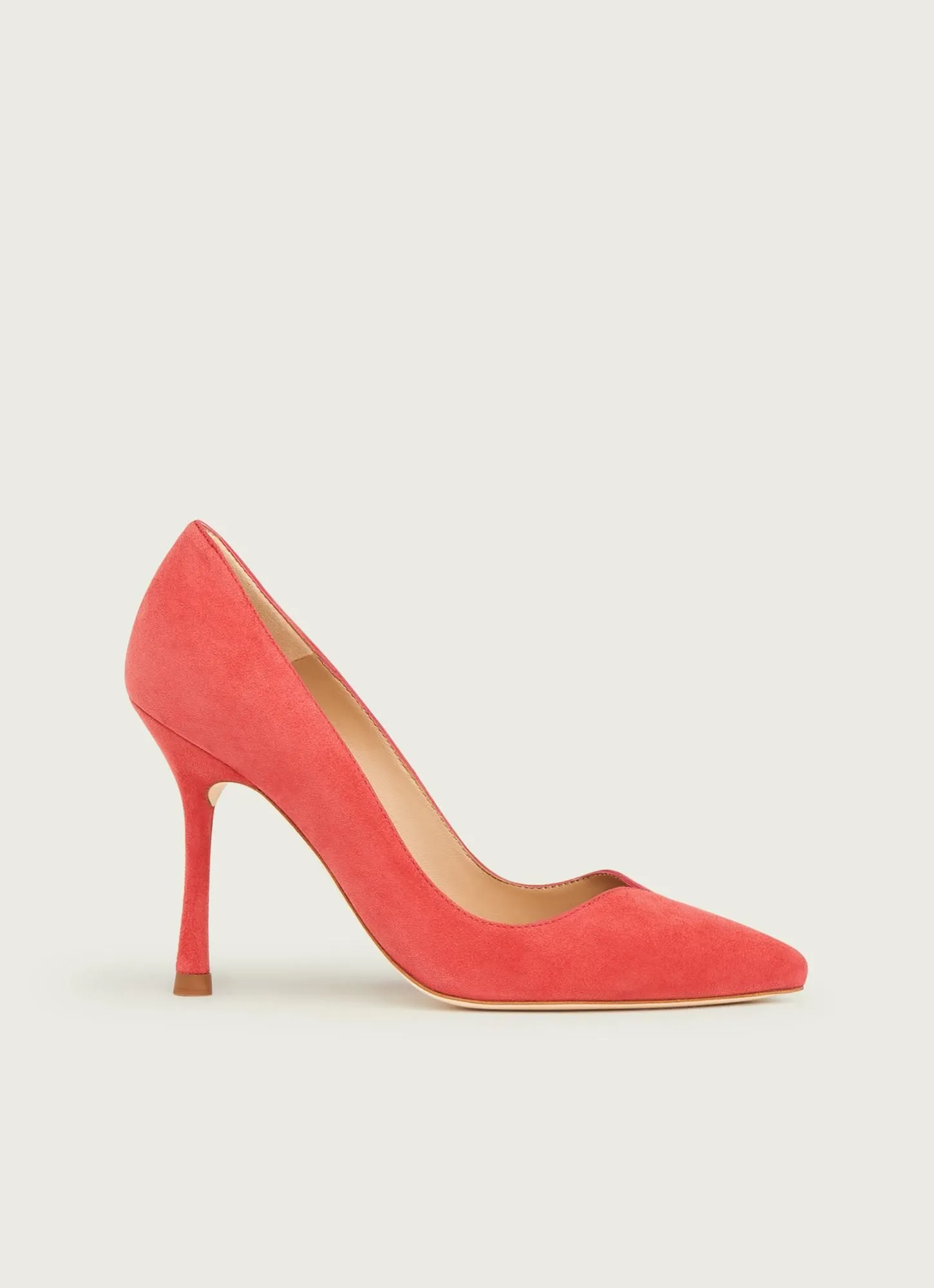 Faye Pink Suede Sweetheart Courts, Lipstick Pink