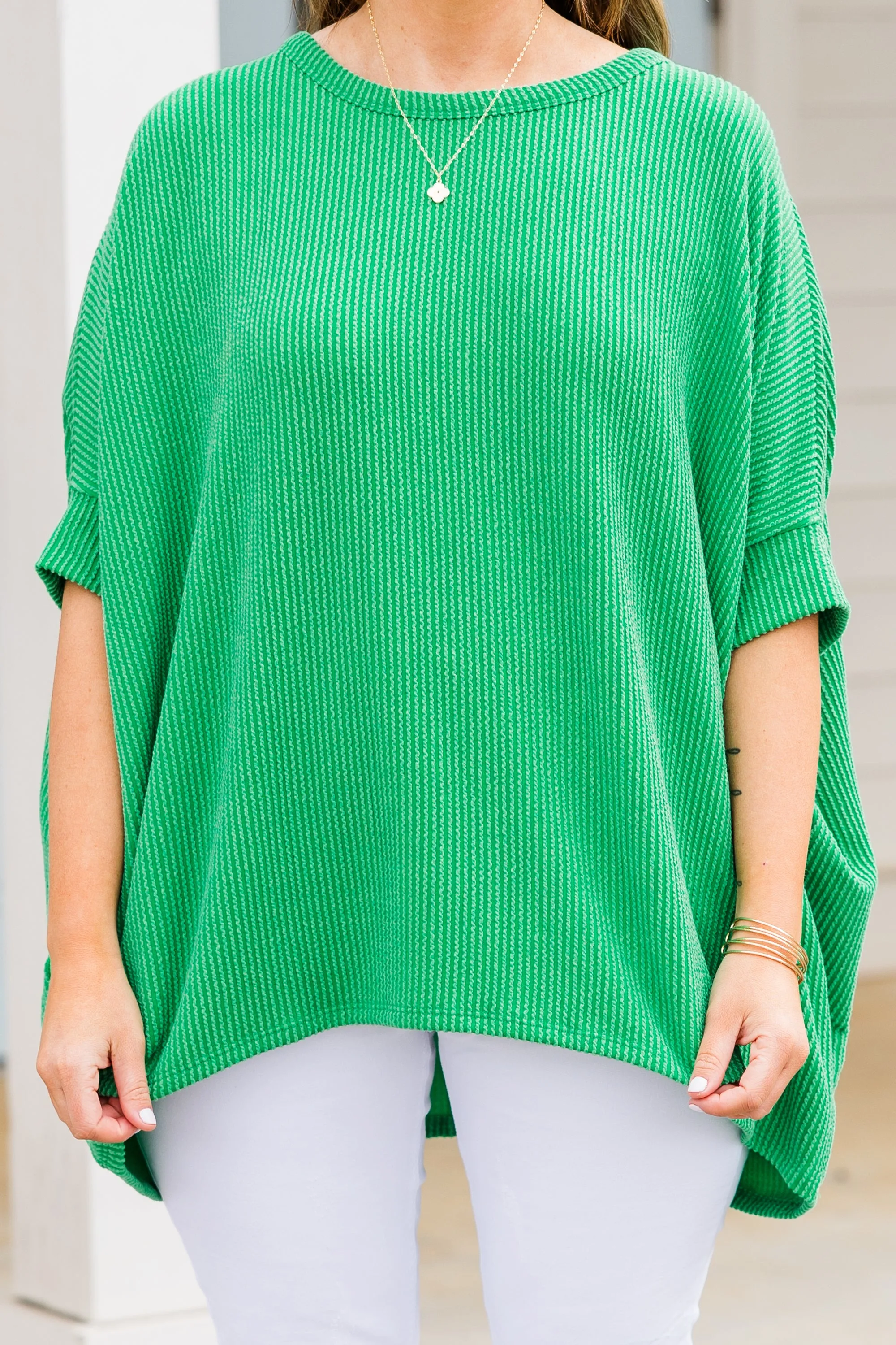 Fierce As Fire Top, Kelly Green