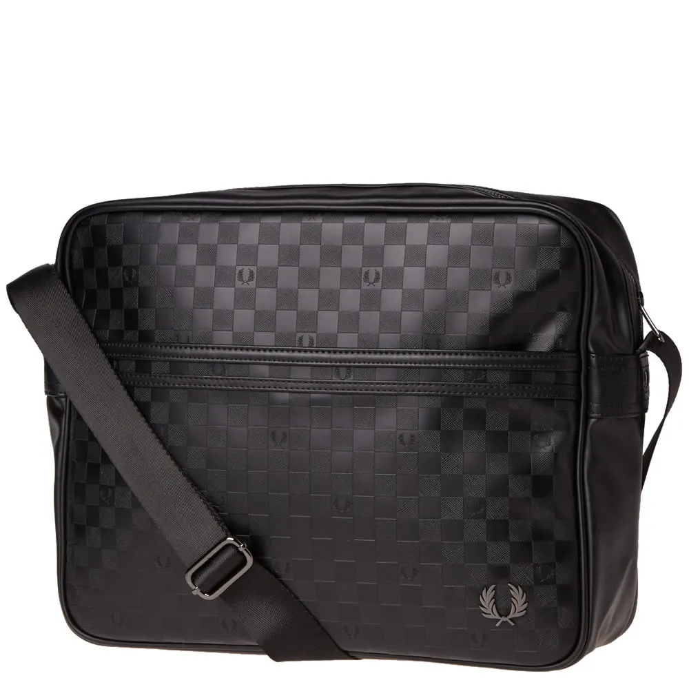 Fred Perry Checkerboard Shoulder BagBlack