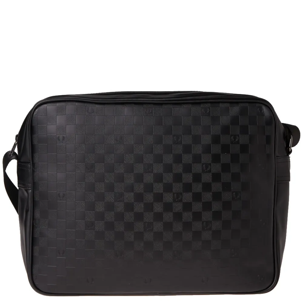 Fred Perry Checkerboard Shoulder BagBlack