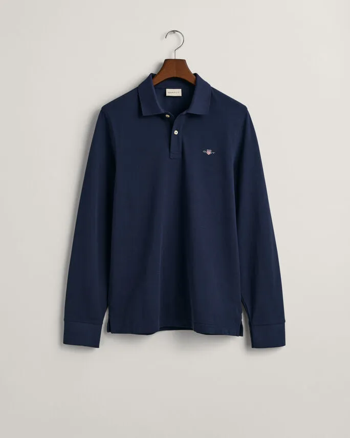 Gant 344468 Reg Shield Ls Pique Rugger  Navy