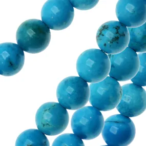 Gemstone Beads, Stabilized Chalk Blue Turquoise, Round 6mm (15.5 Inch Strand)