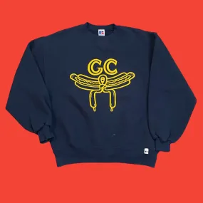 Generation Cool Hotdog Logo Navy Crewneck L