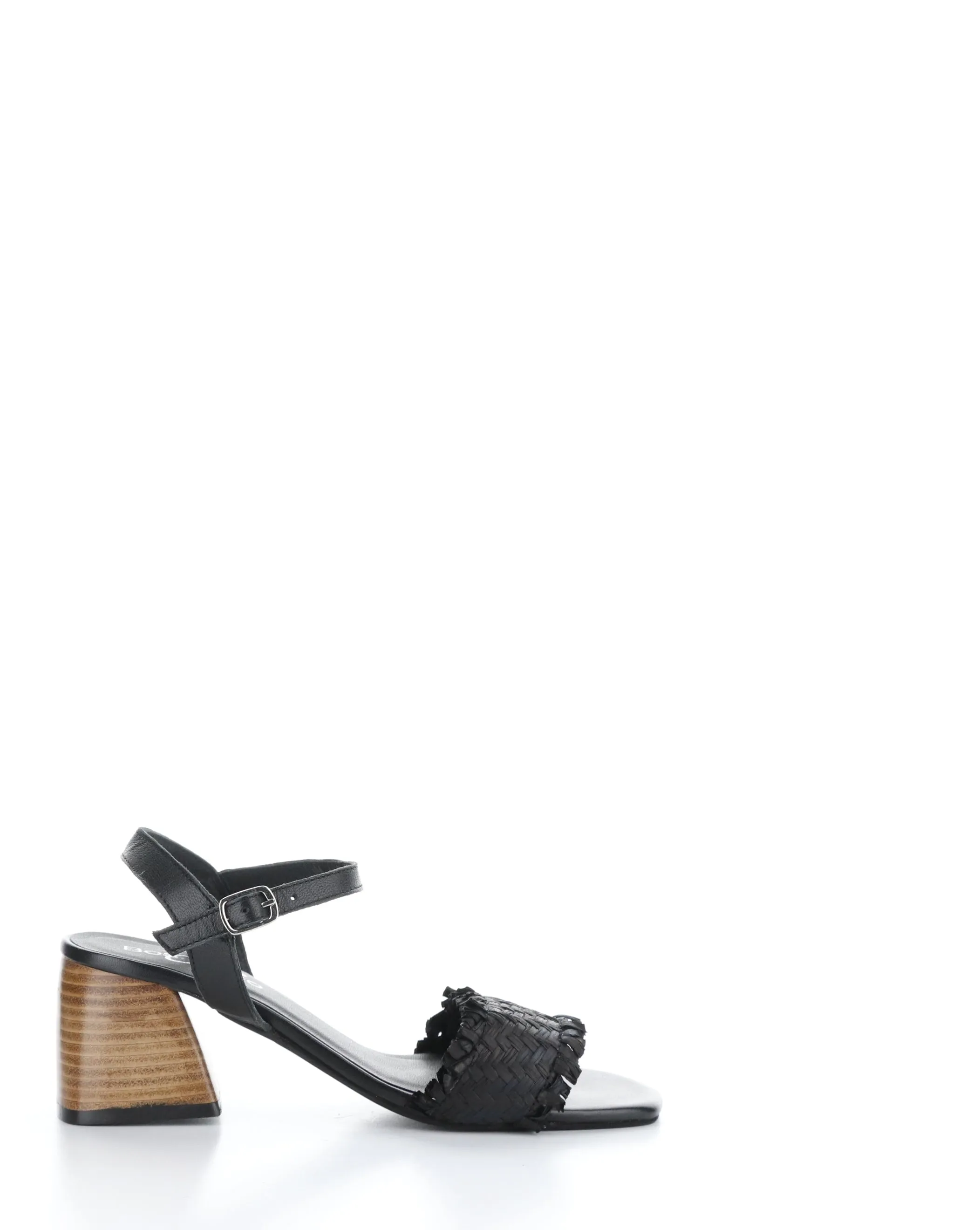 GERA BLACK Round Toe Sandals