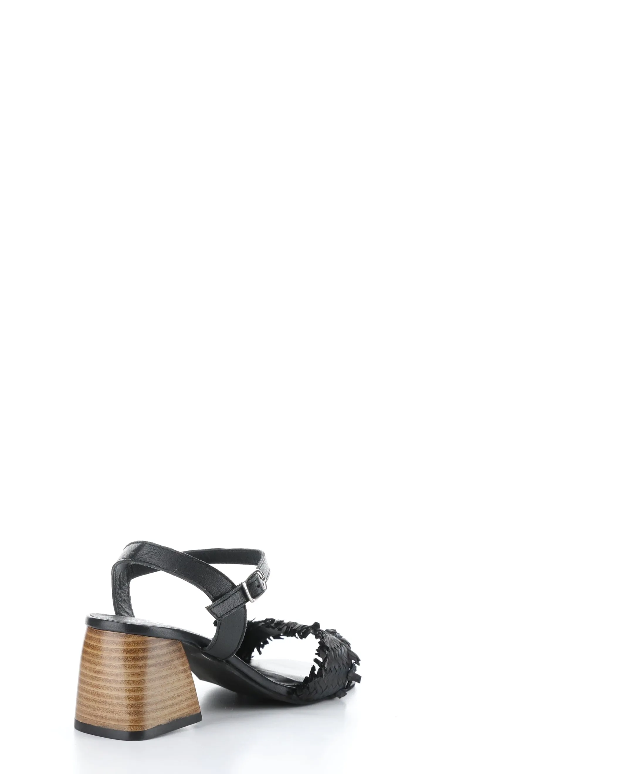 GERA BLACK Round Toe Sandals