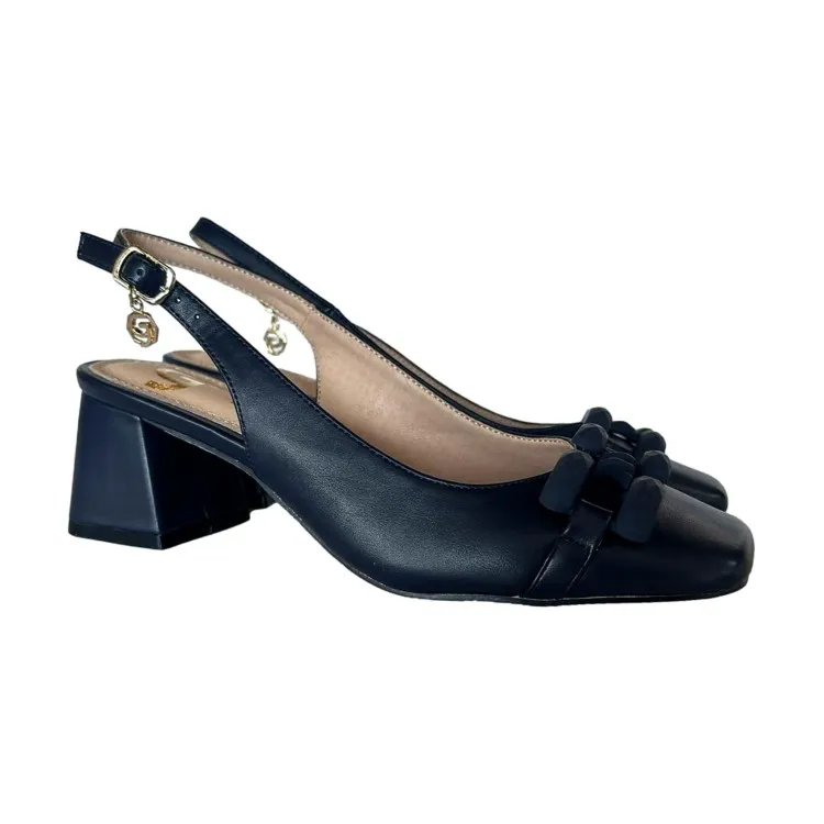 Gold & Gold GD70NAV Sandali Donna Tacco Cinturino alla Caviglia Navy