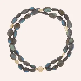 Gold Rush Labradorite Double Strand Necklace