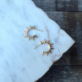 Gold Spike Hoops