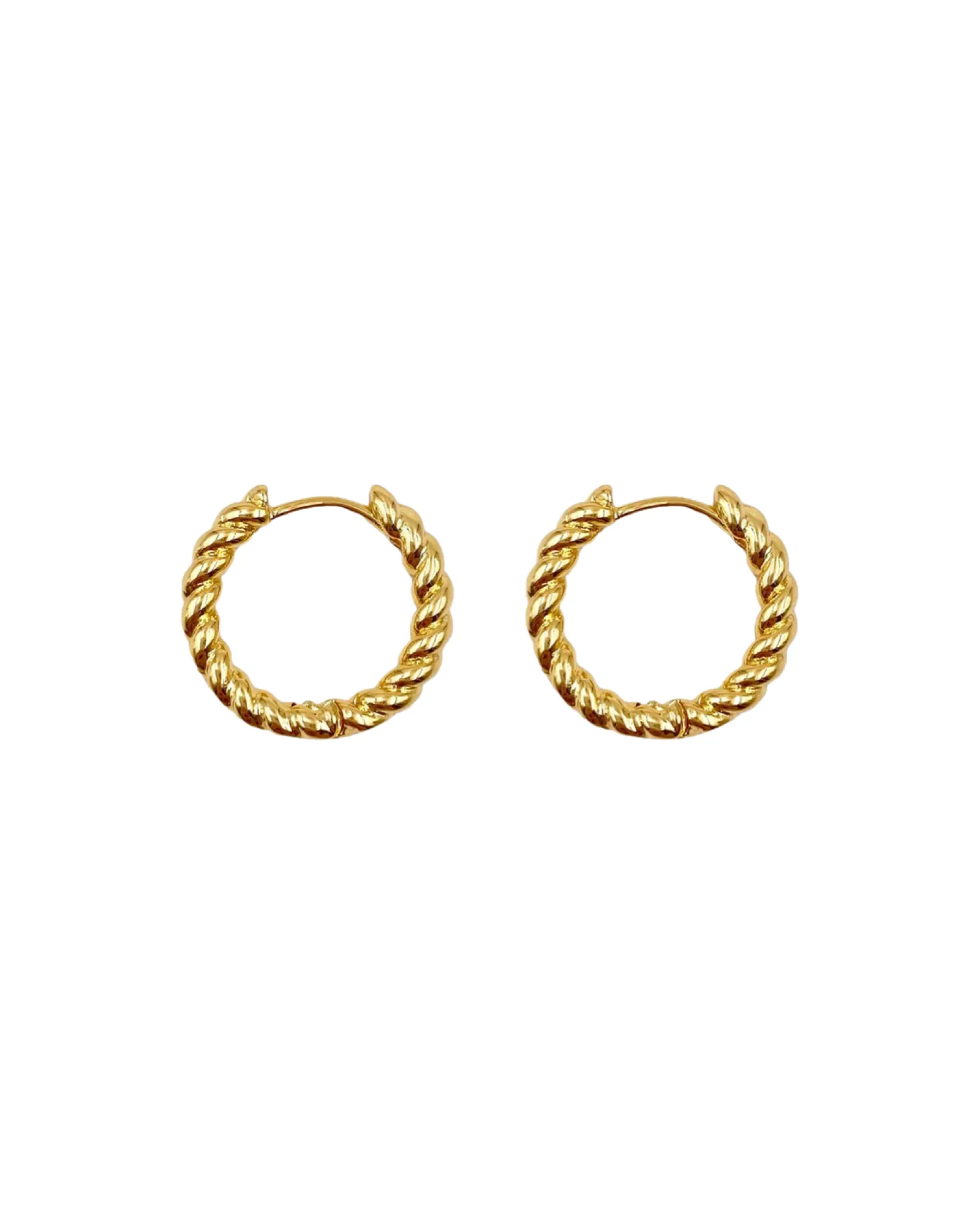 Gold Twist Hoops