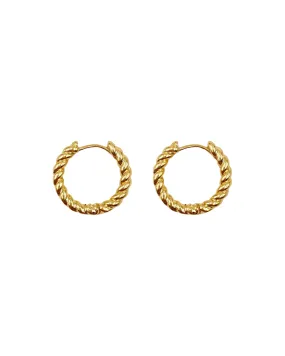 Gold Twist Hoops