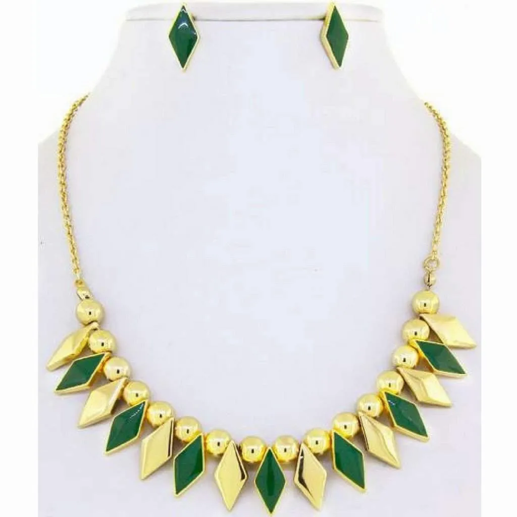 Green and Gold Diamond Necklace