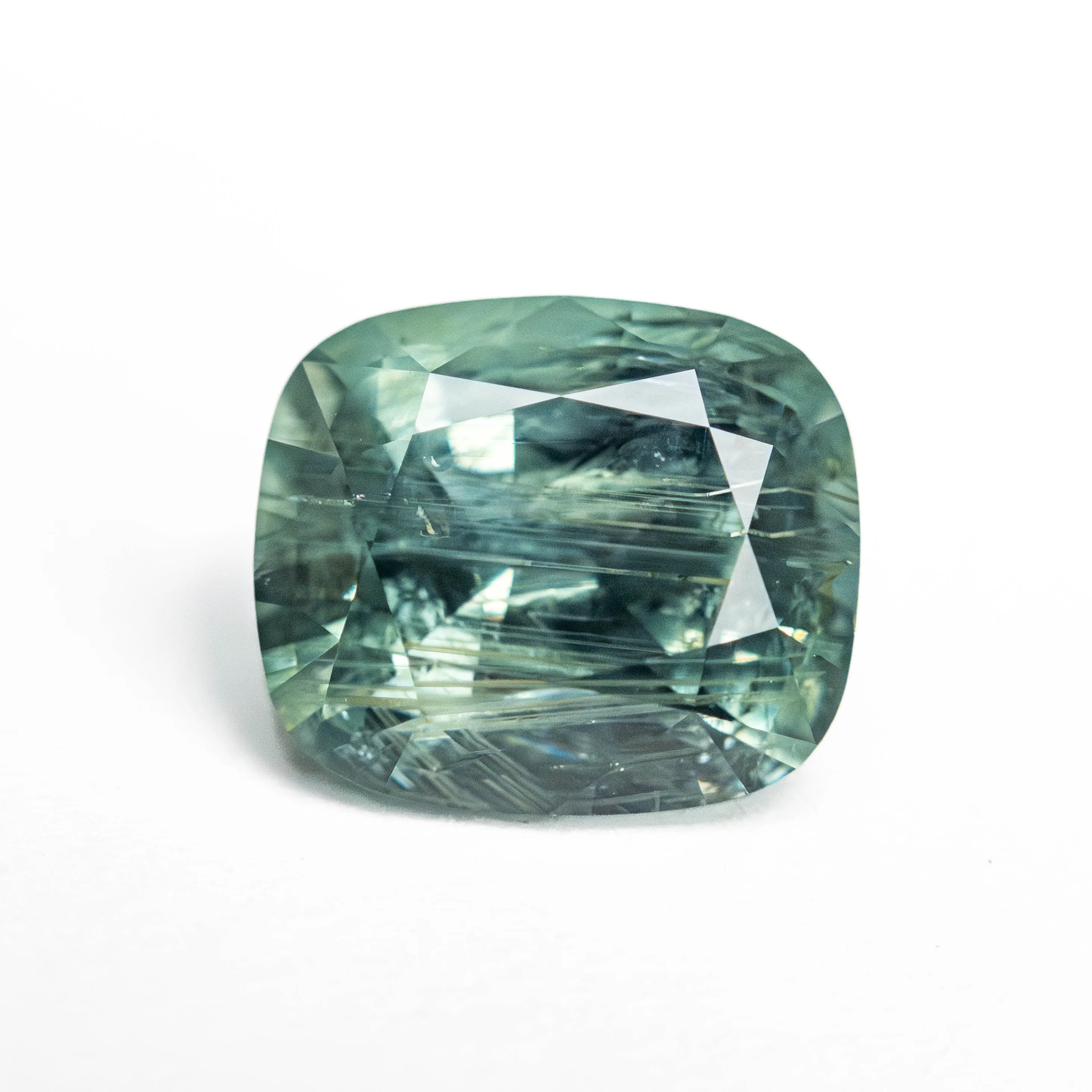 Green/Teal Brilliant Sapphire - 3.26ct Cushion