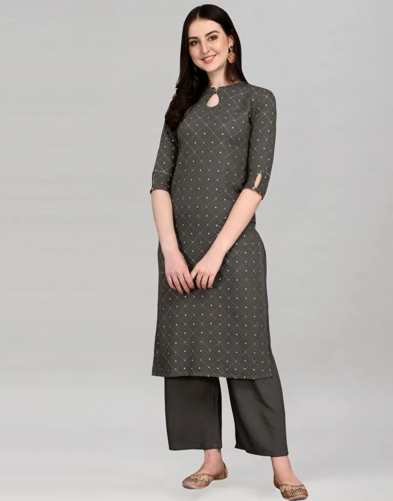 Grey Printed Kurti