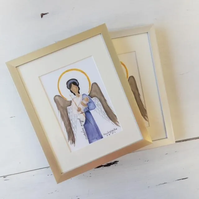 Guardian Angel {Blue} Framed