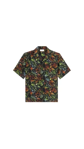 Hawaiian Shirt With Print In Crepe De Chine - Multicolour