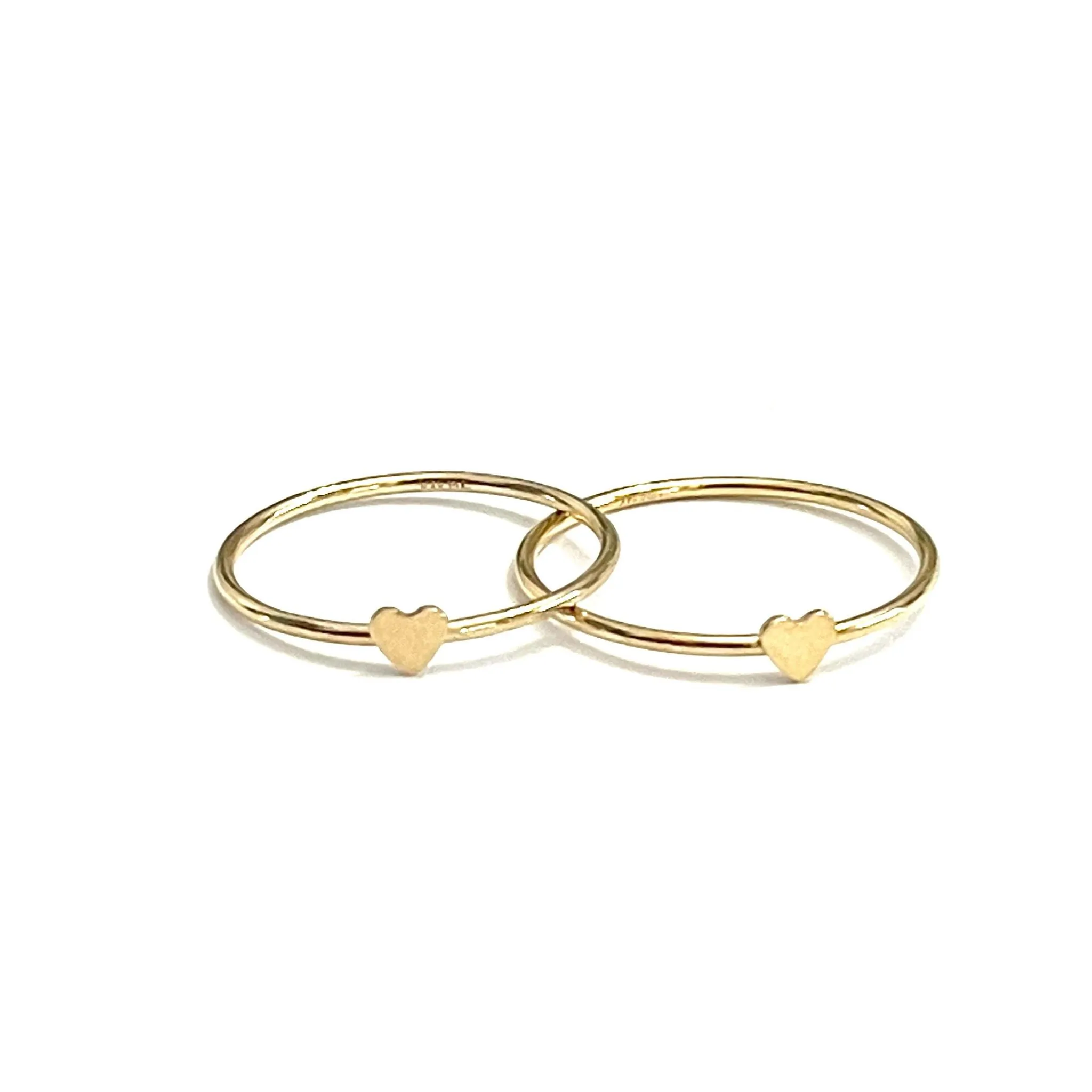 Heart Gold Stacking Ring