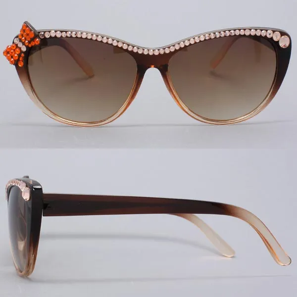 iLLASPARKZ Bow Crystal Accented Sunglasses