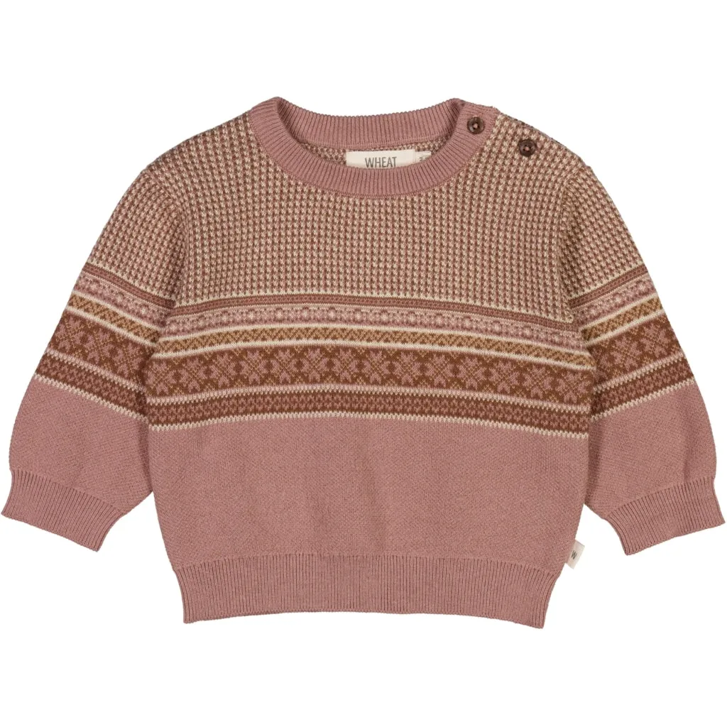 Jacquard Pullover Elias - powder brown