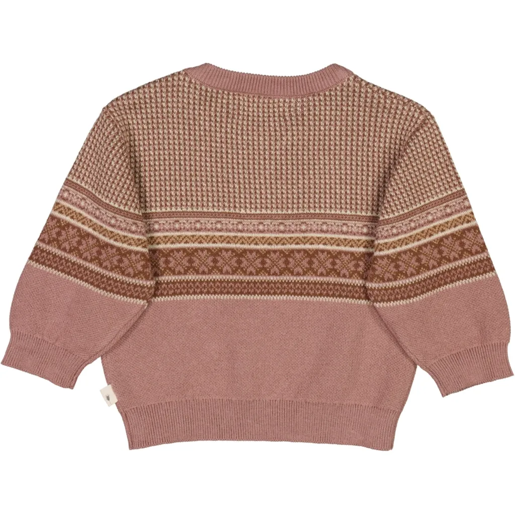 Jacquard Pullover Elias - powder brown