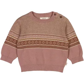 Jacquard Pullover Elias - powder brown