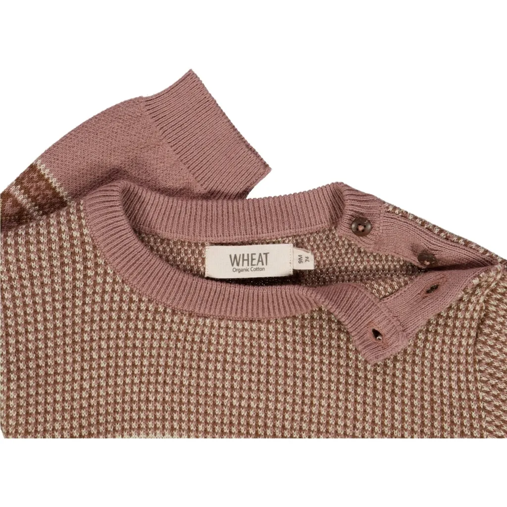 Jacquard Pullover Elias - powder brown