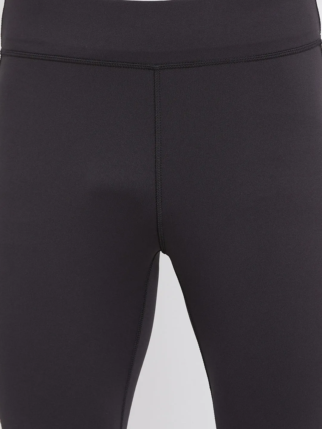 JUMP USA Men's Black Solid Active Wear Tights