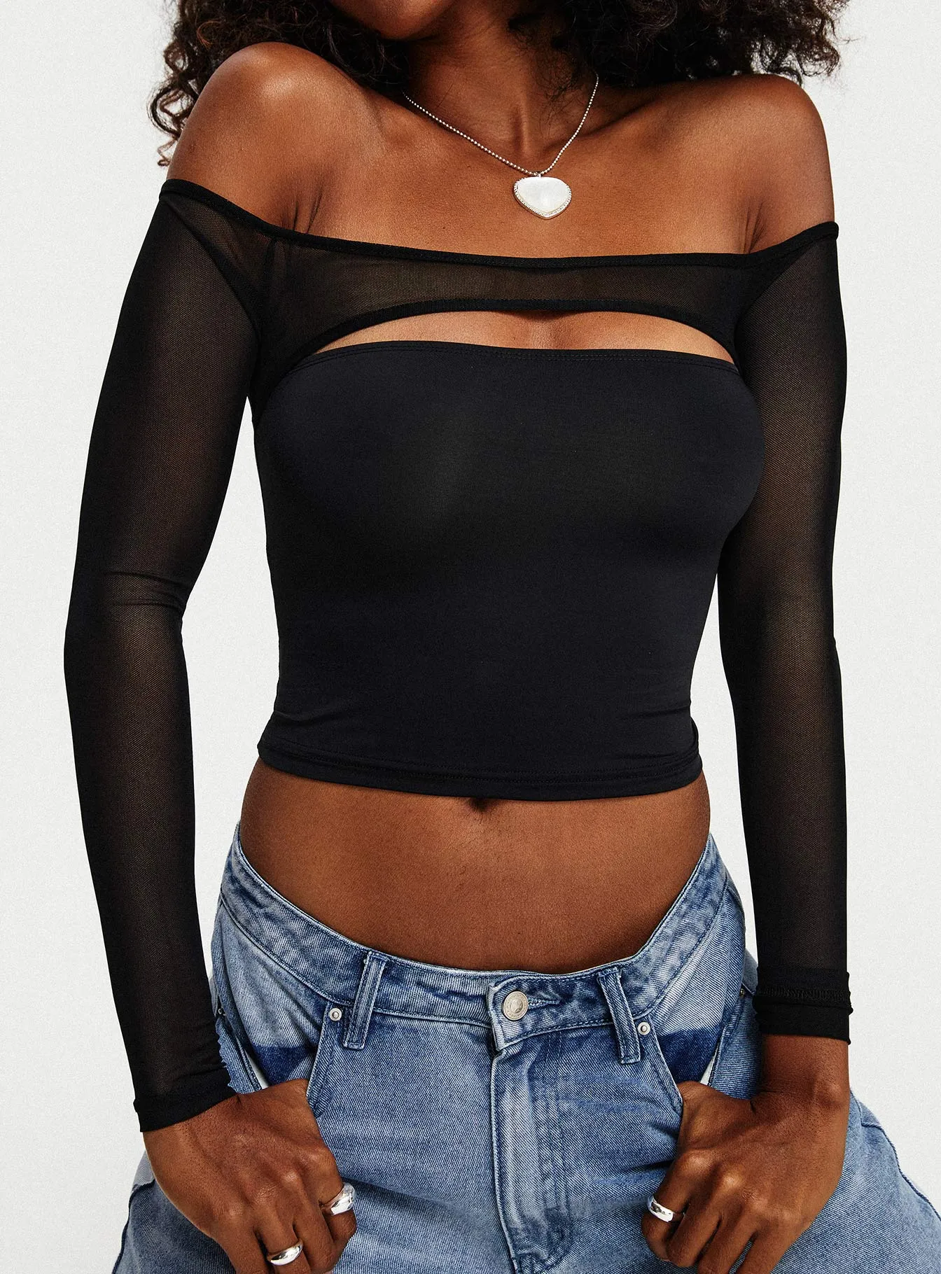 Kampton Off The Shoulder Top Black