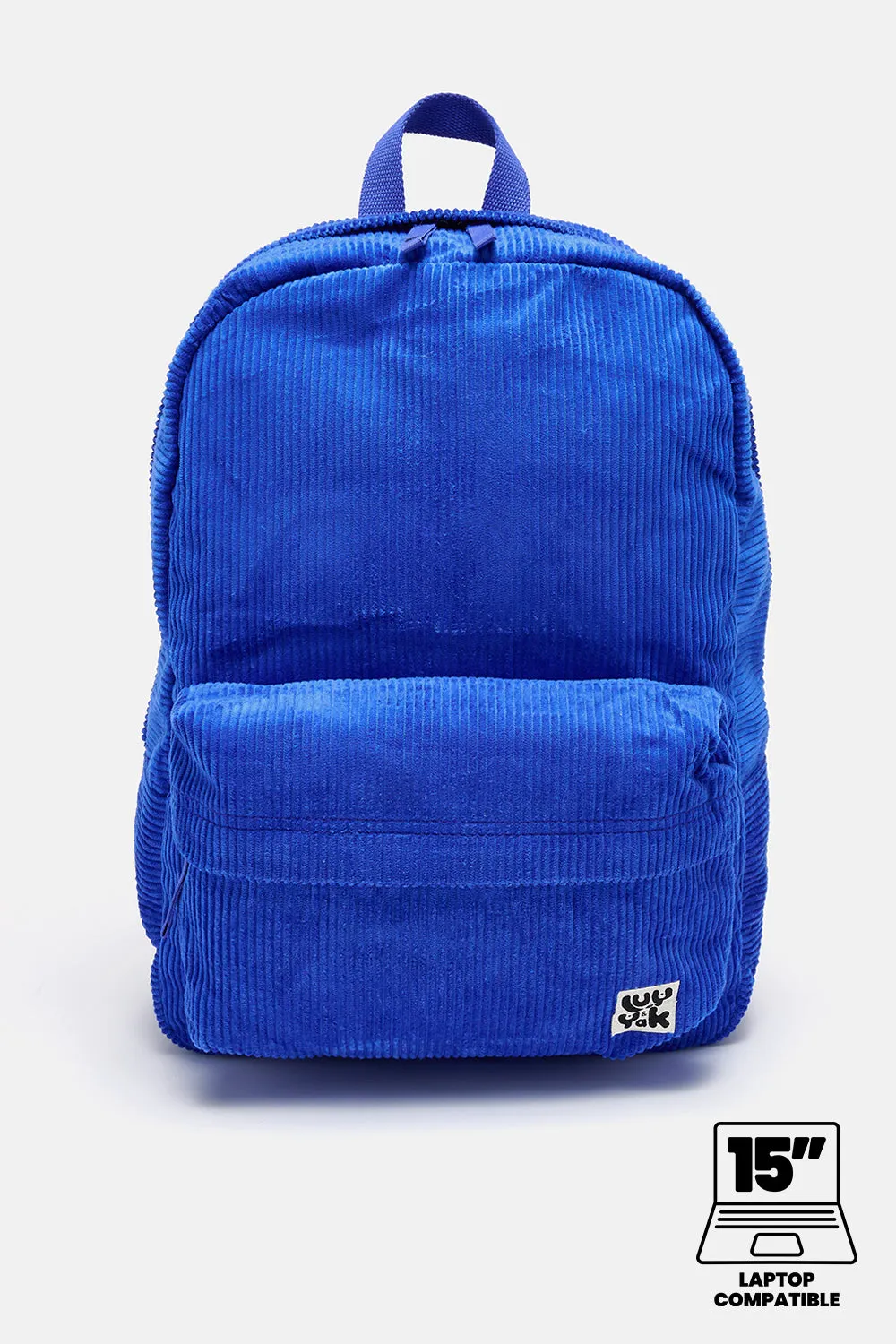 Kellie - Skater Corduroy Backpack in Cobalt Blue