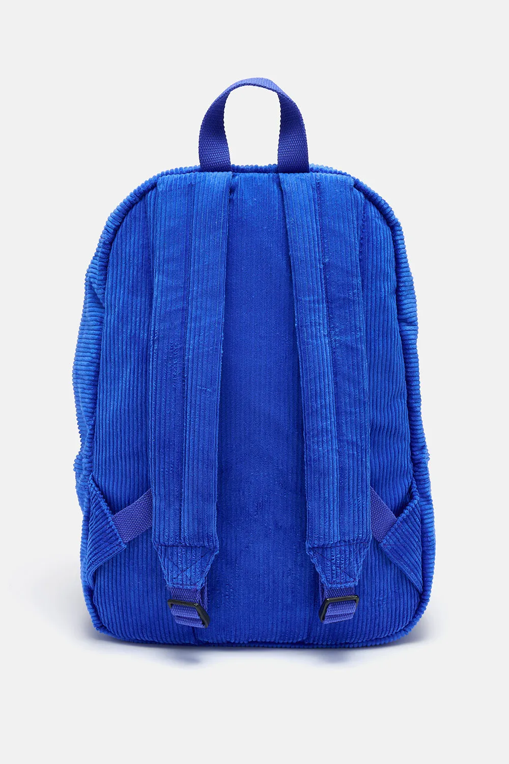 Kellie - Skater Corduroy Backpack in Cobalt Blue