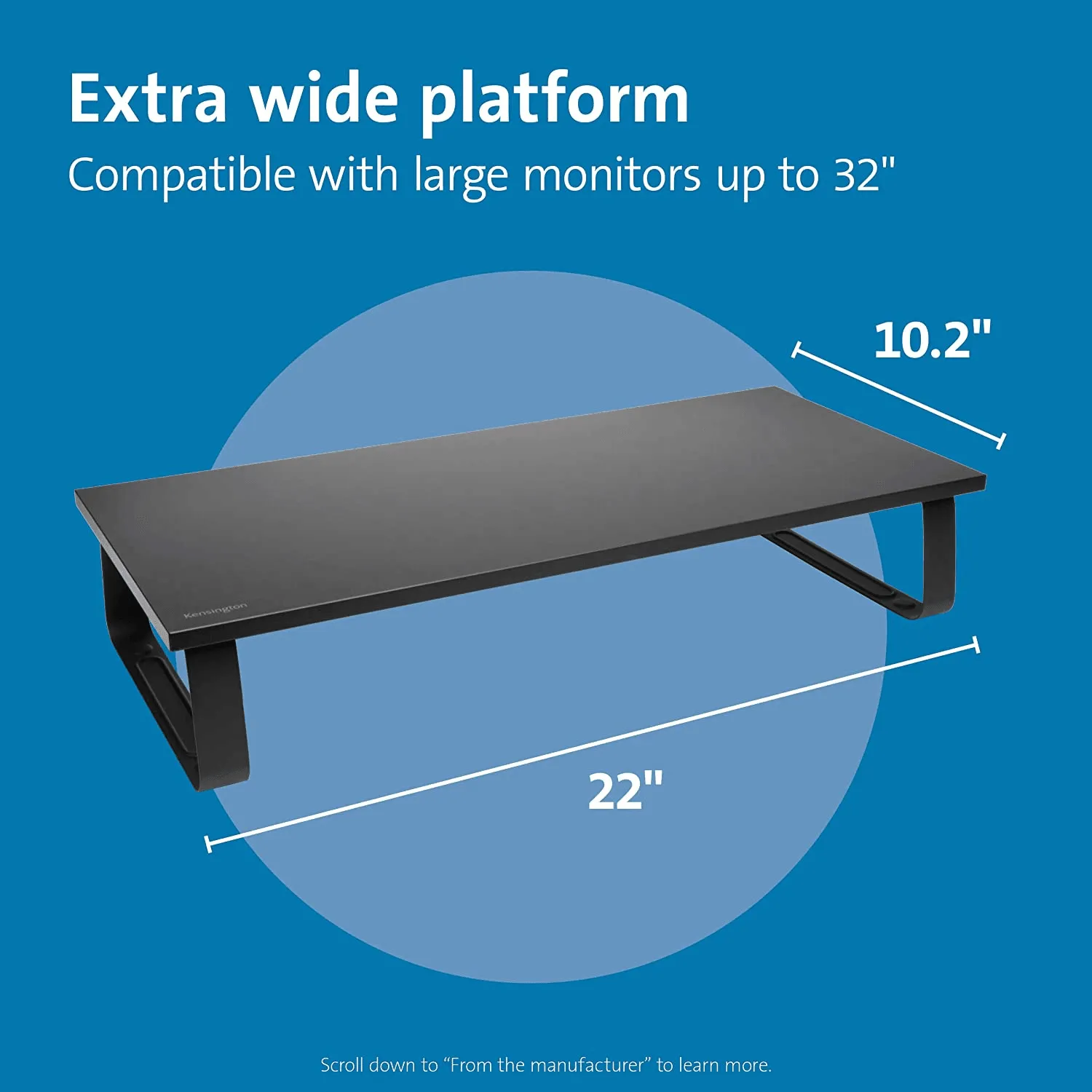 Kensington Extra Wide Monitor Stand Large Black