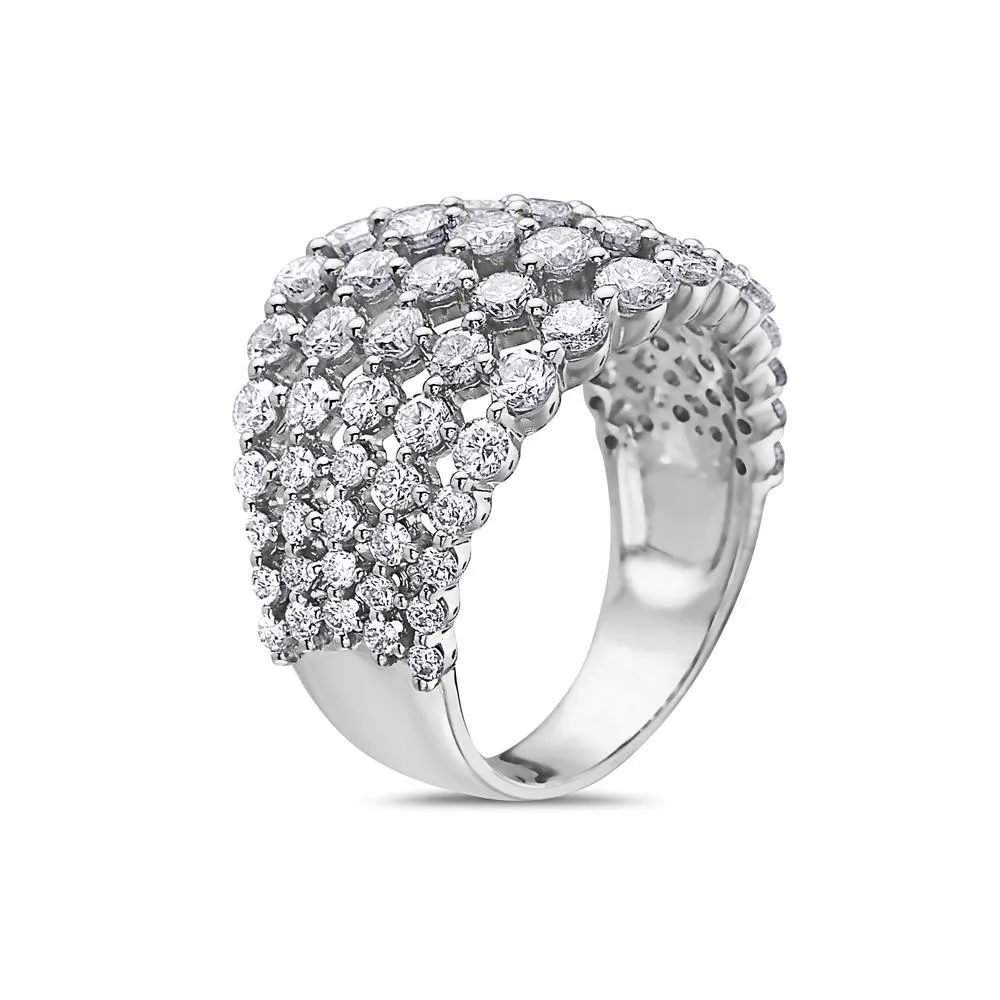 Ladies 18k White Gold With 2.81 CT Right Hand Ring