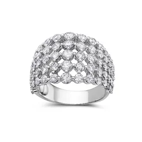 Ladies 18k White Gold With 2.81 CT Right Hand Ring