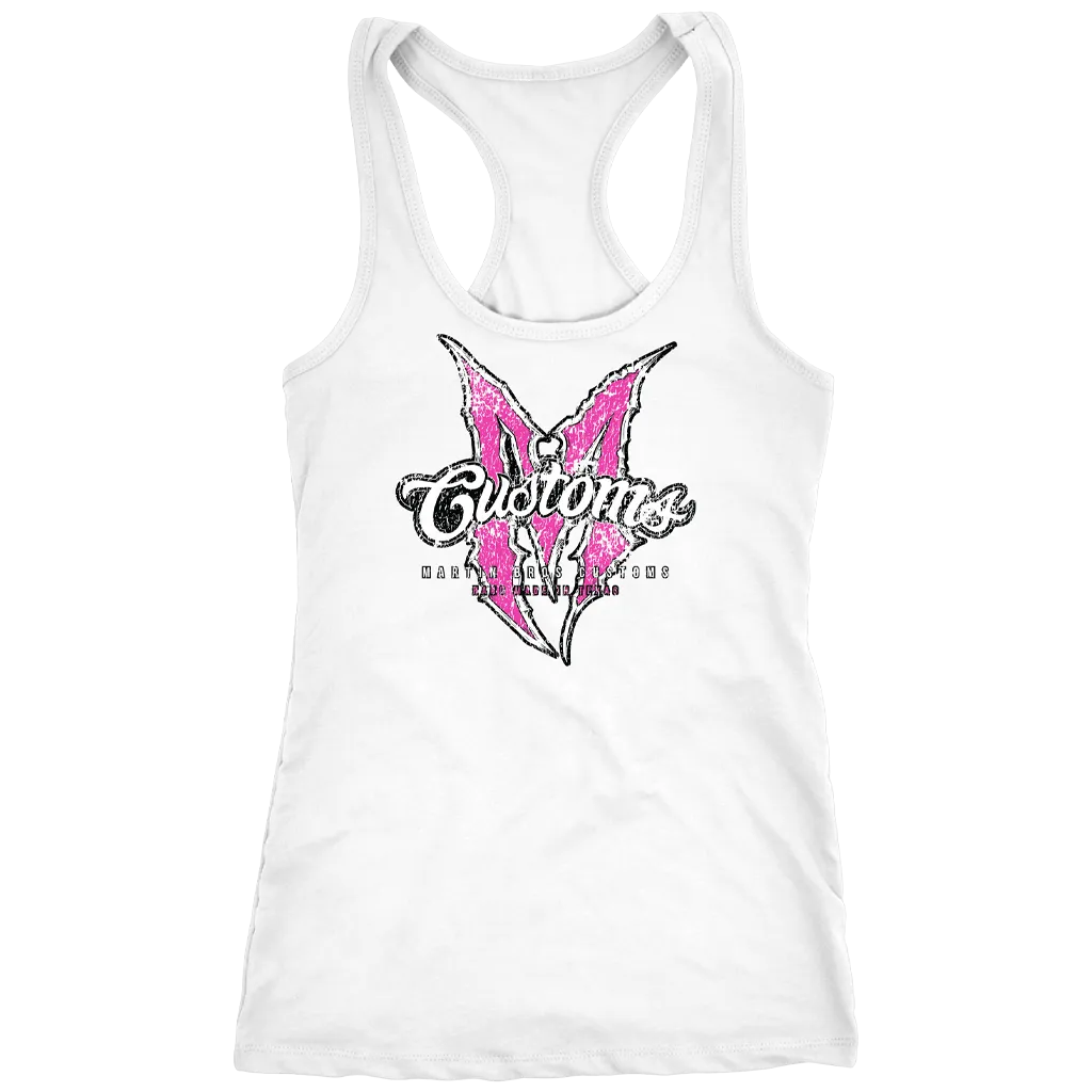 LADIES PINK AND WHITE TANK